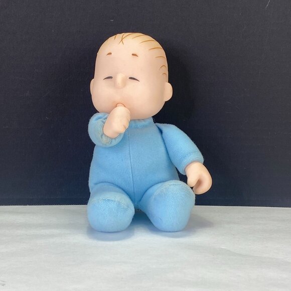 Vintage 1986 Linus Peanuts Thumb Sucking Doll 9 Inch - Picture 1 of 10